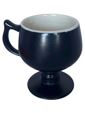Vintage 8oz Hall Pottery Pedestal Mug